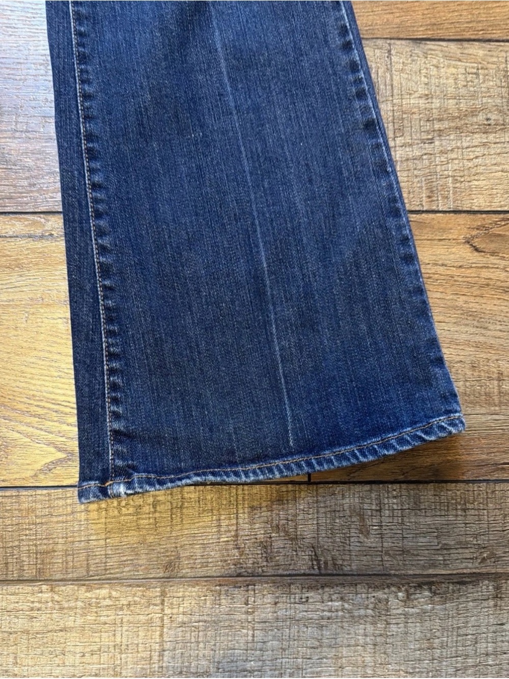 Arden B. Wide Leg Flare Jeans Dark Blue Denim Low Rise Womens Size 4 - Picture 2 of 16